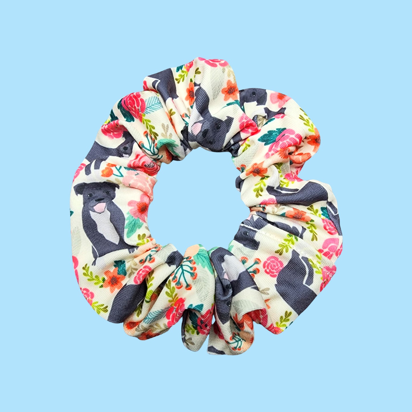 White Pitbull Scrunchie