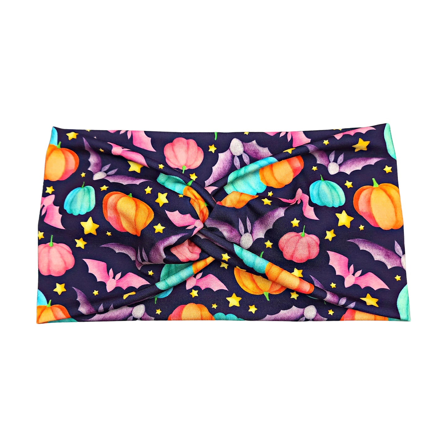 Purple Pumpkins and Bats Headband