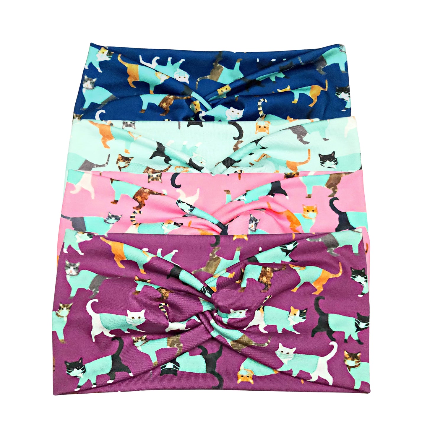 Cats in Scrubs Print Hair Tie for Women