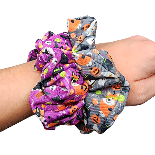 Halloween Corgi Dog Print Hair Ties
