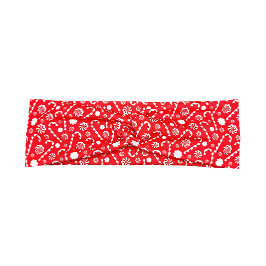 Red Peppermint Candy Cane Headband