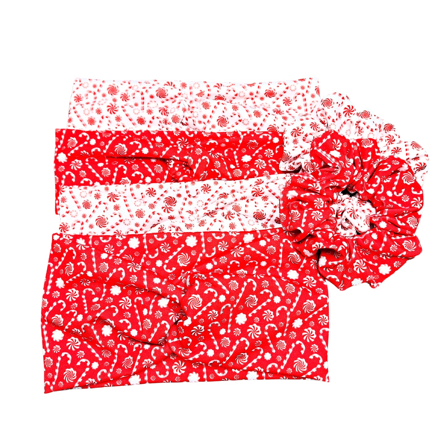 Red Peppermint Candy Cane Headband
