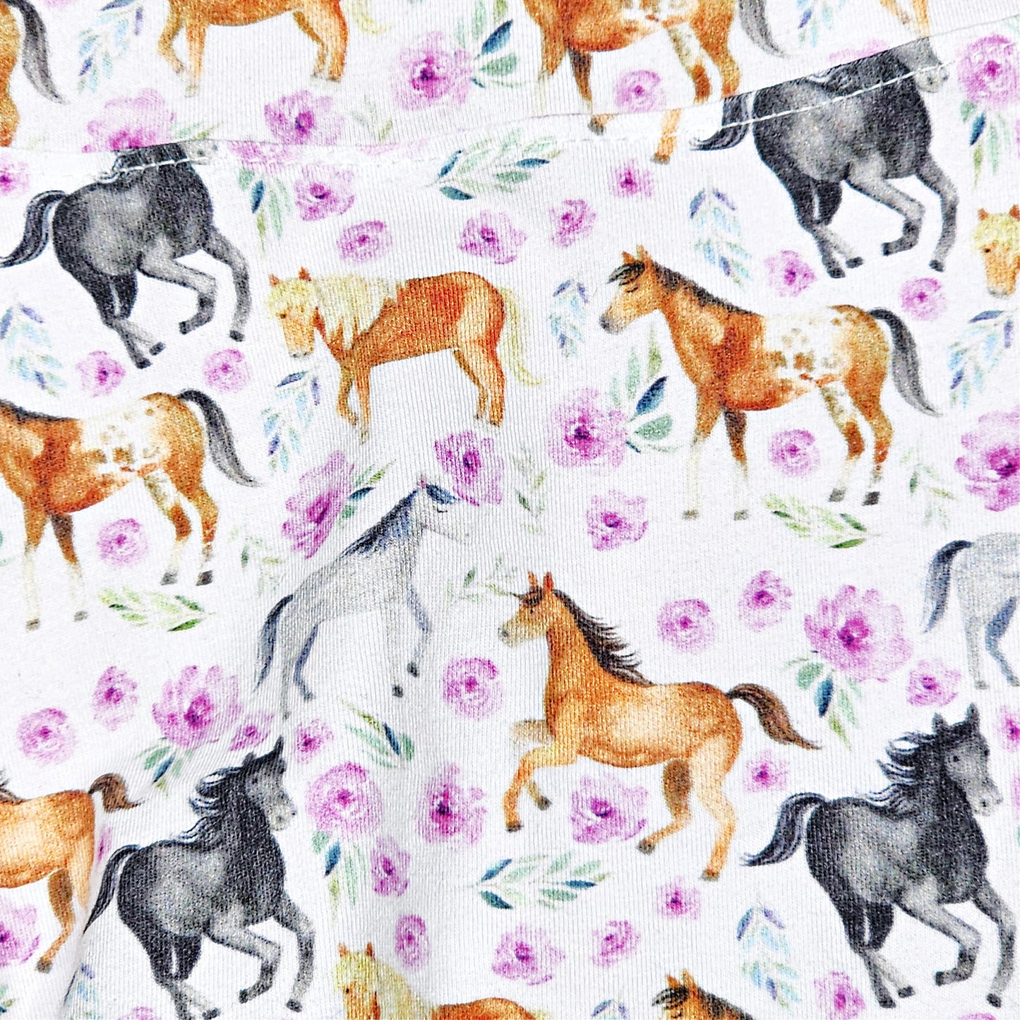 Floral Horse Print Skort for Girls, 3m - 12Y