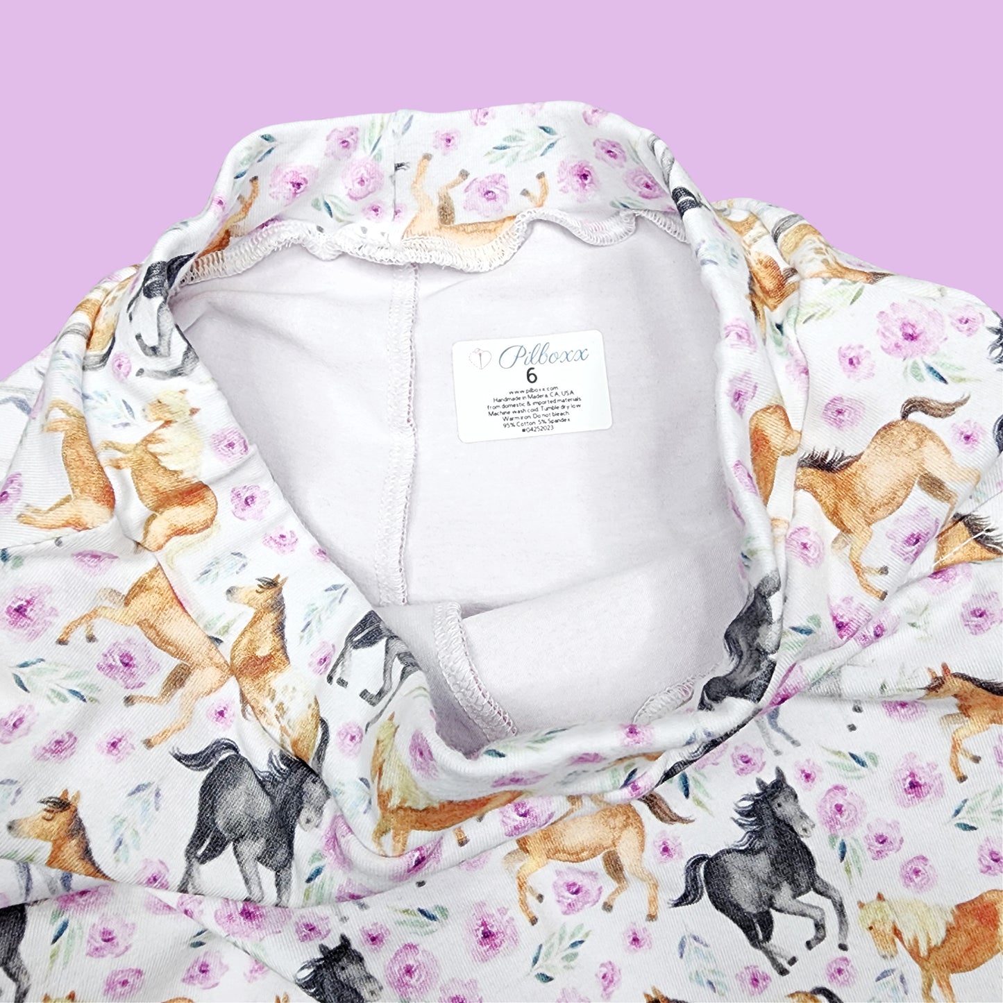 Floral Horse Print Skort for Girls, 3m - 12Y