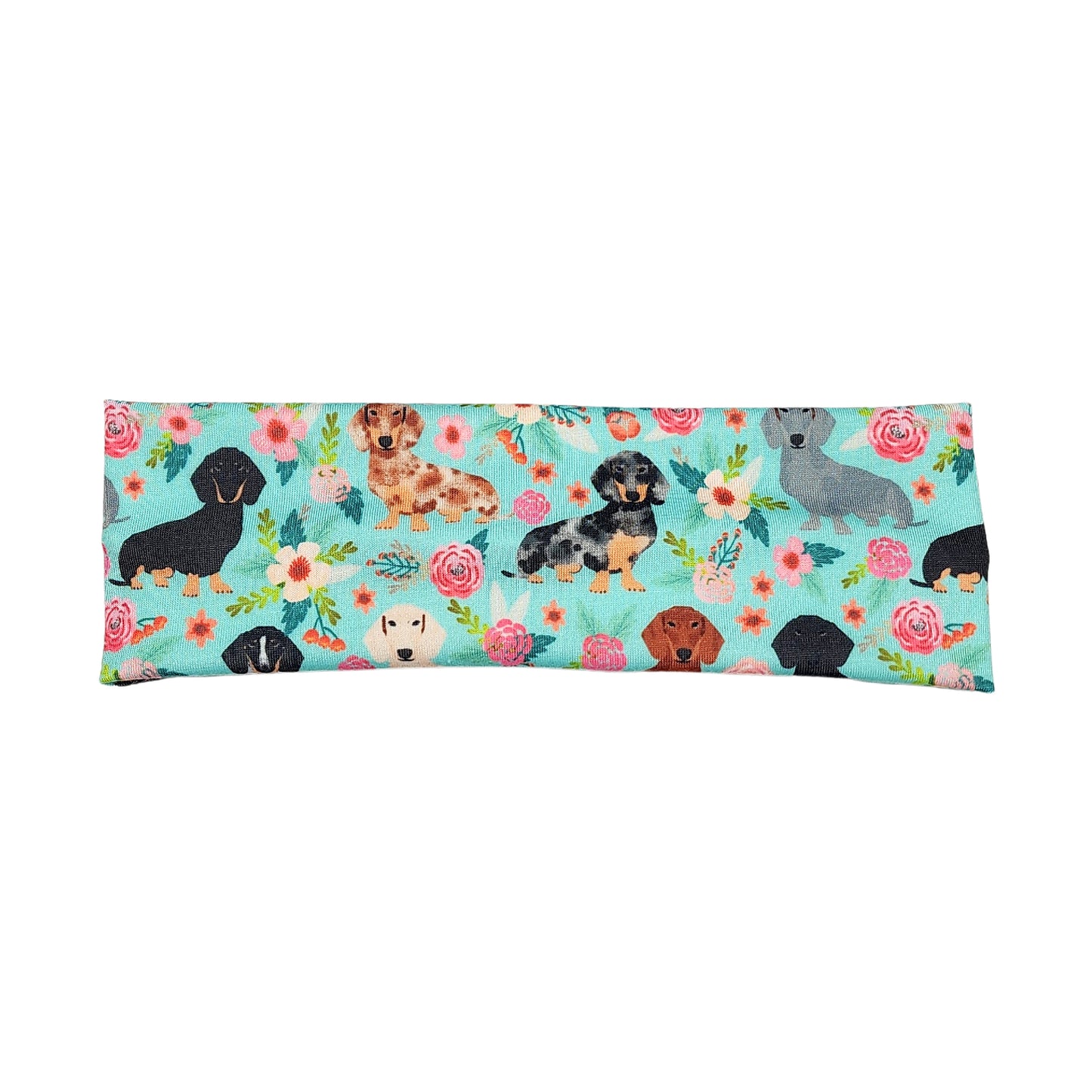 Floral Dachshund Dog Print Headband