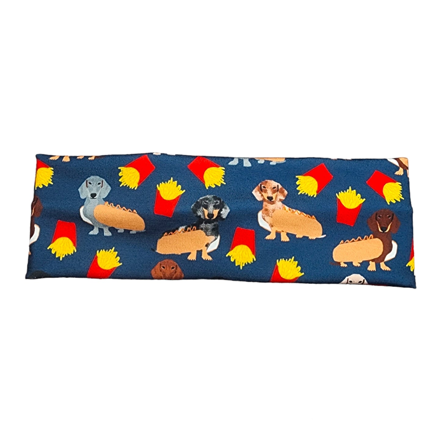 Cute and Funny Dachshund Dog and Food Print Headband