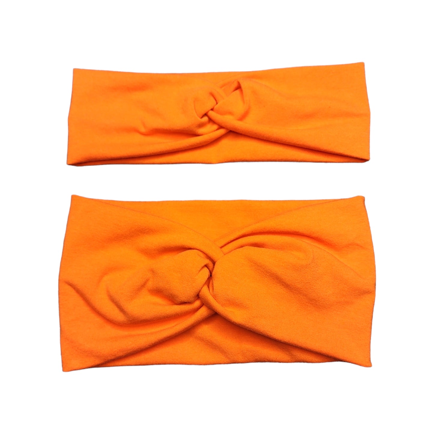 Solid Orange Twist Headband, Cotton Spandex