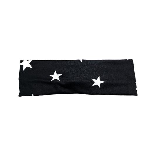 Black Star Print Headband for Women, Super Soft Collection