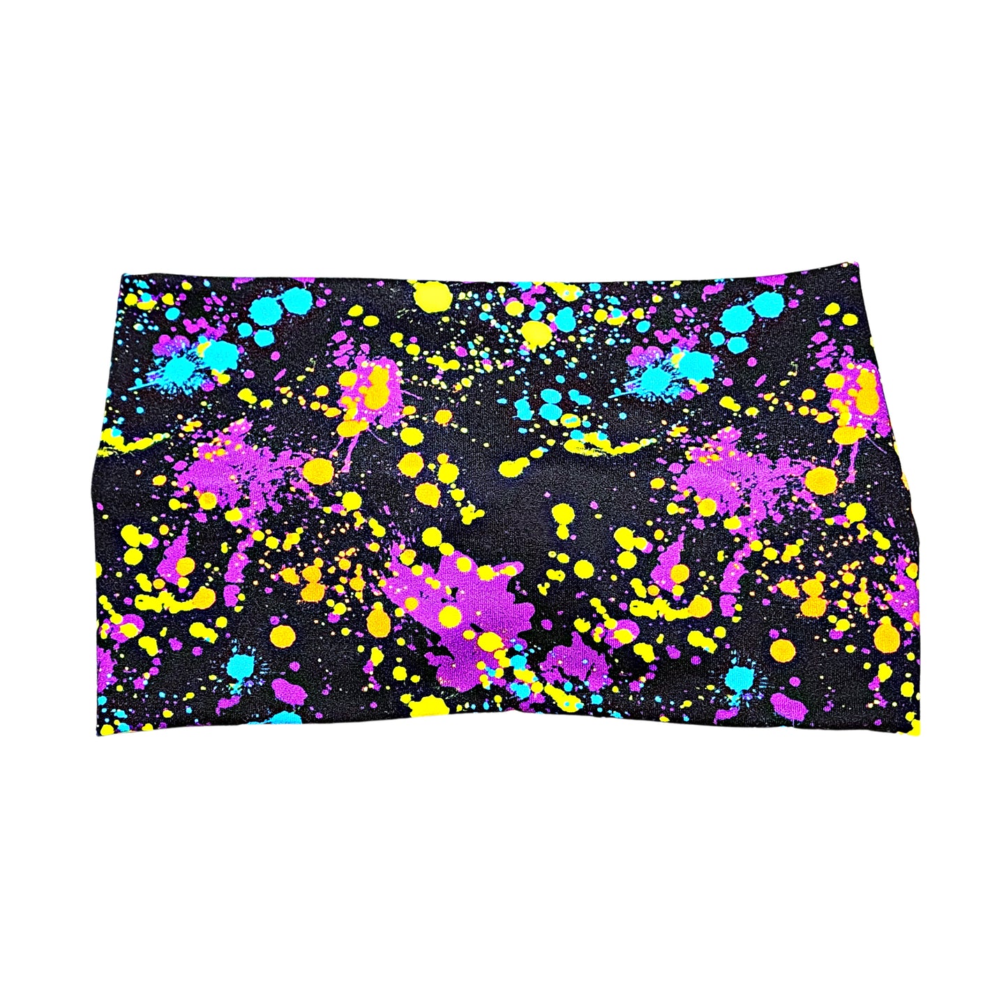 Wide Retro 90s Paint Splatter Headband for Women, Super Soft Collection