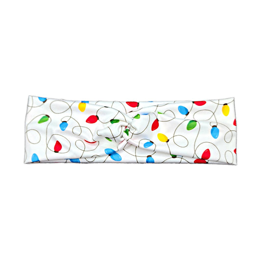White Christmas String Lights Headband