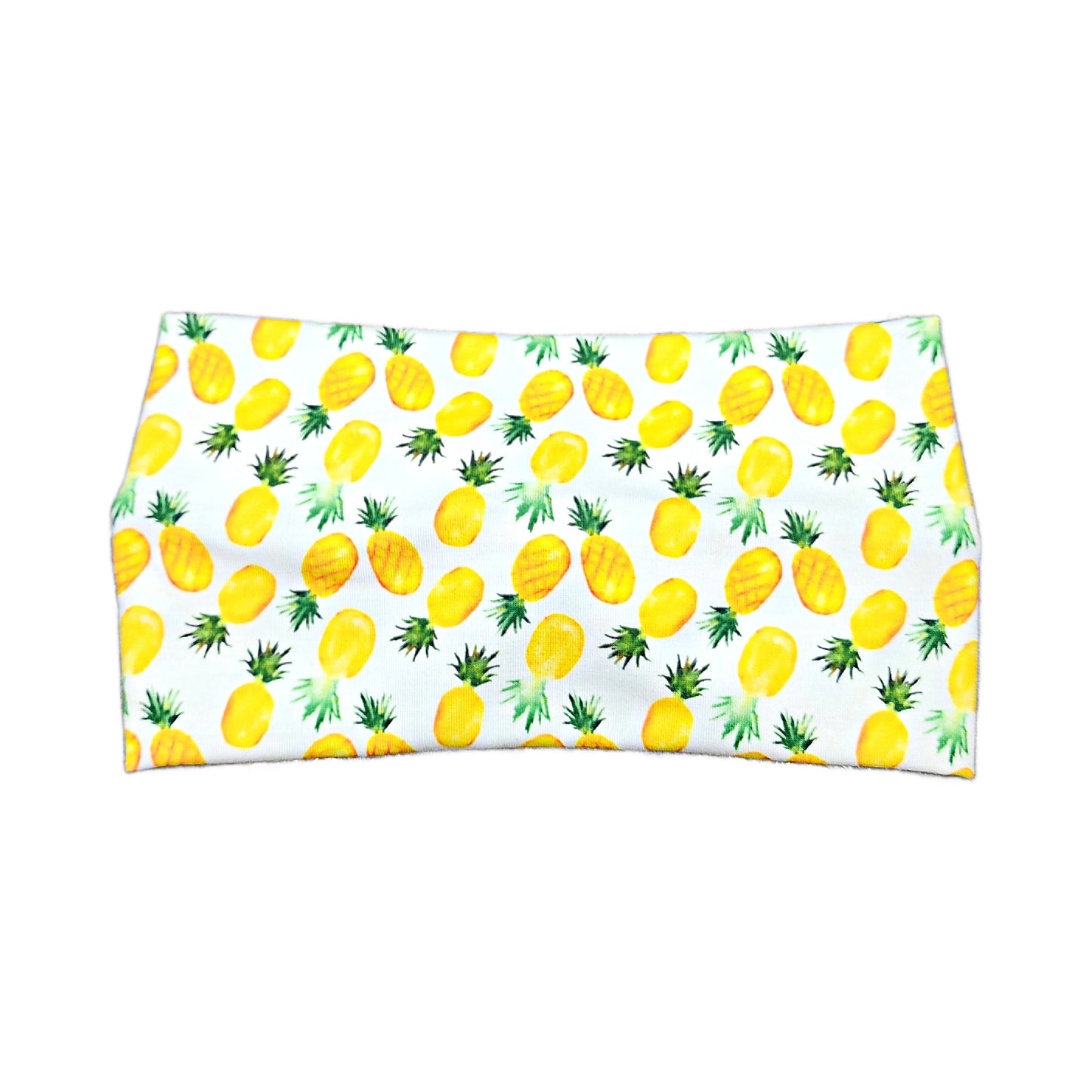 Wide Yellow Watercolor Pineapple Headband