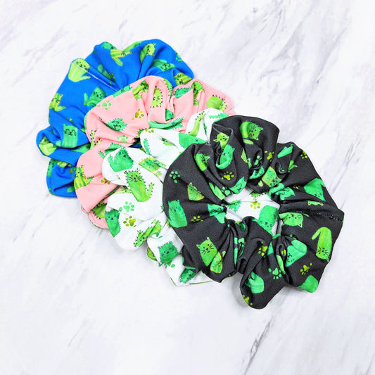 Cat Cactus Scrunchie