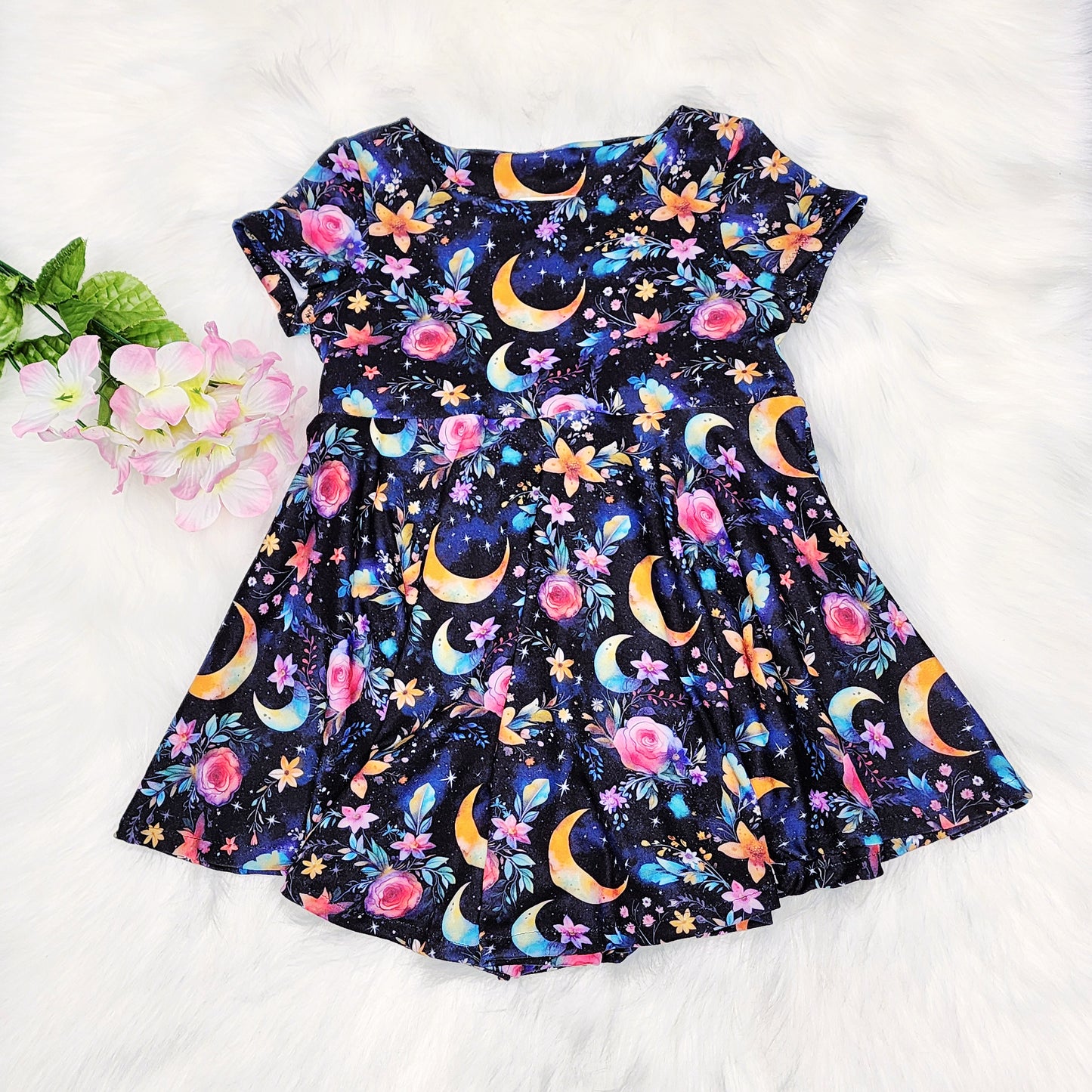 Celestial Moon Dress for Girls