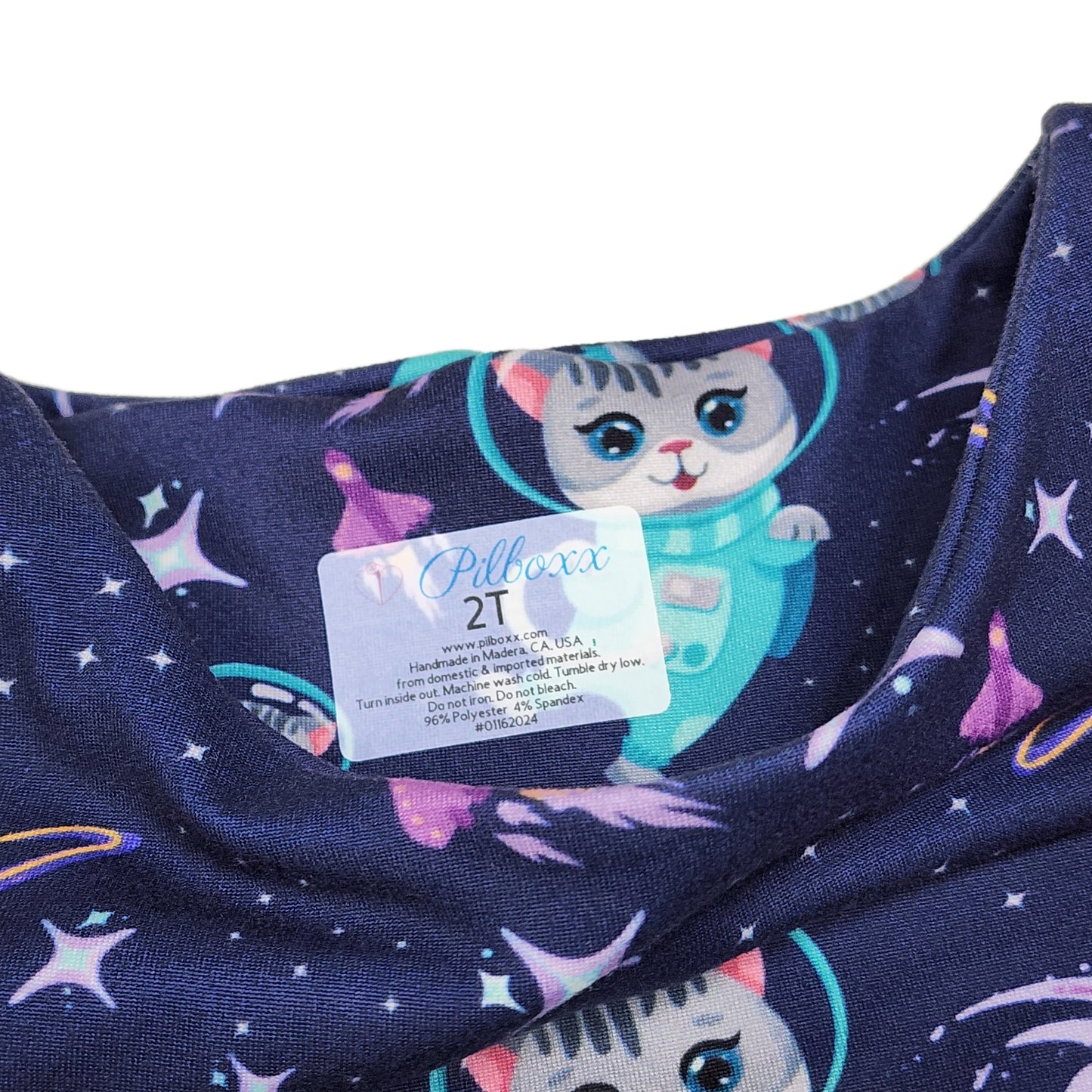 Space Cat Twirly Dress for Girls