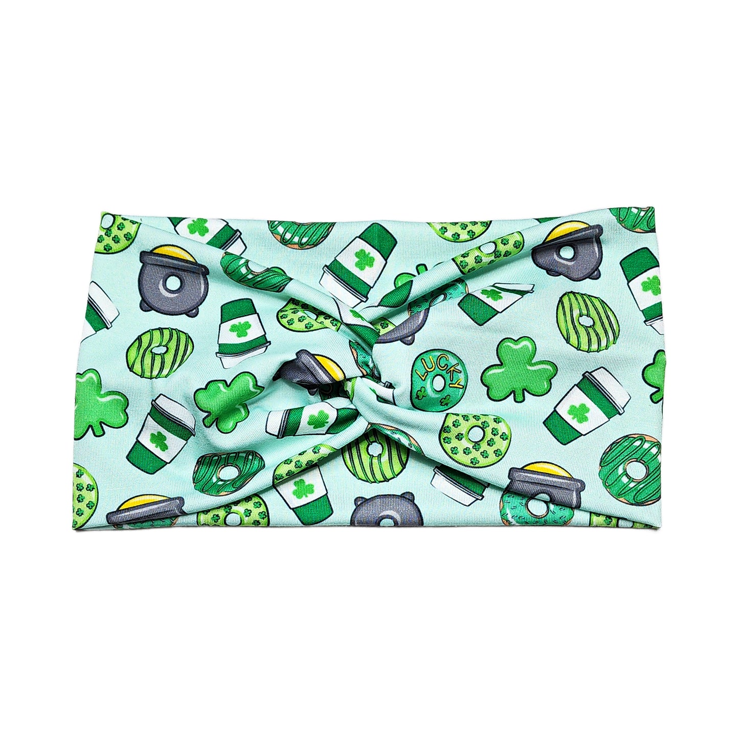 Shamrock Donuts and Coffee Headband