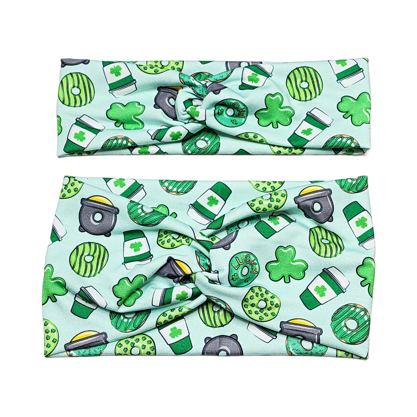 Shamrock Donuts and Coffee Headband