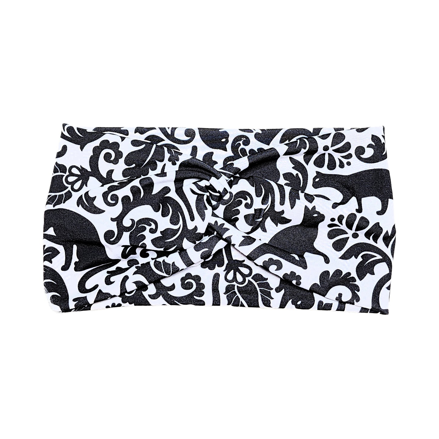 Wide Black Cat Silhouette Headband