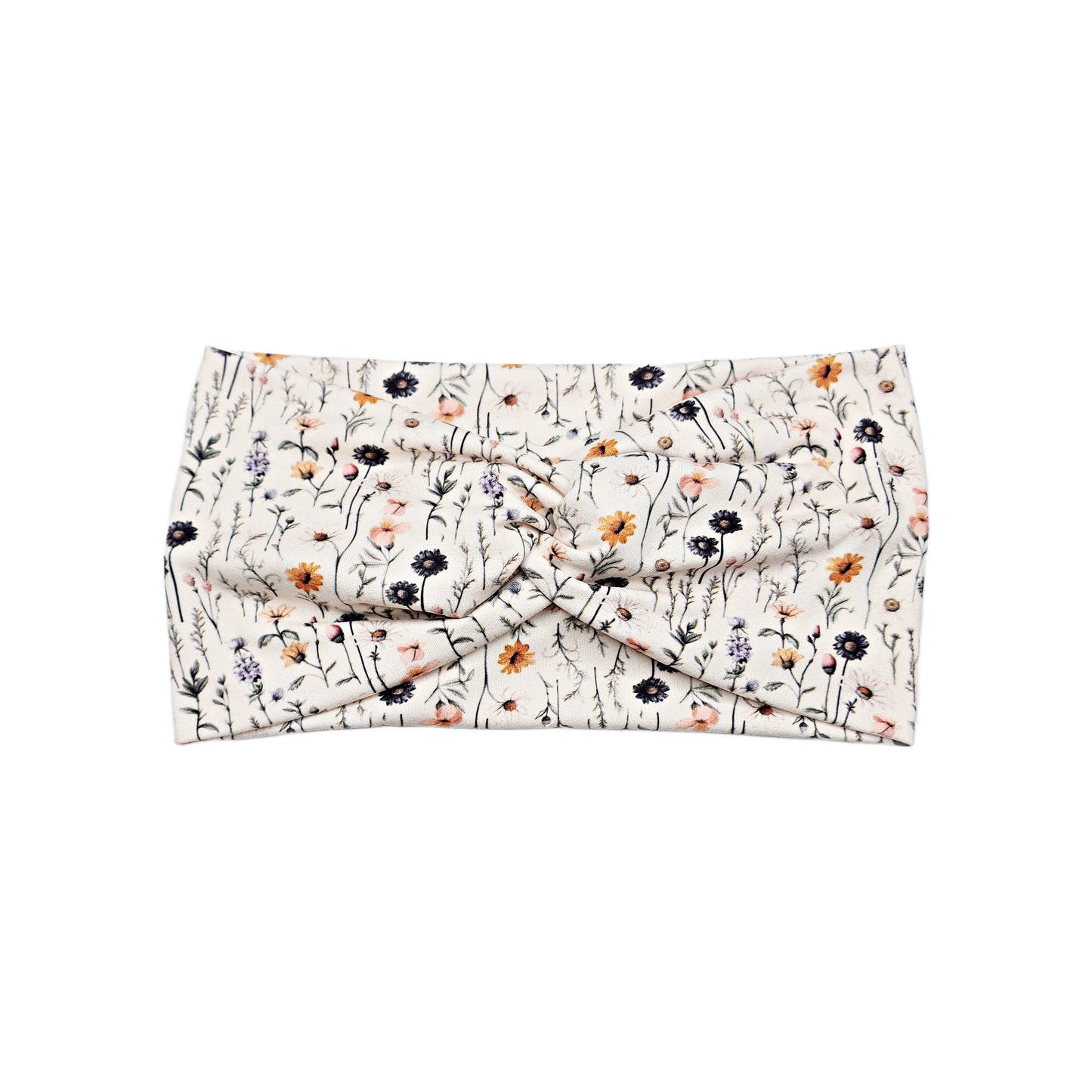 Beige Wildflower Headband