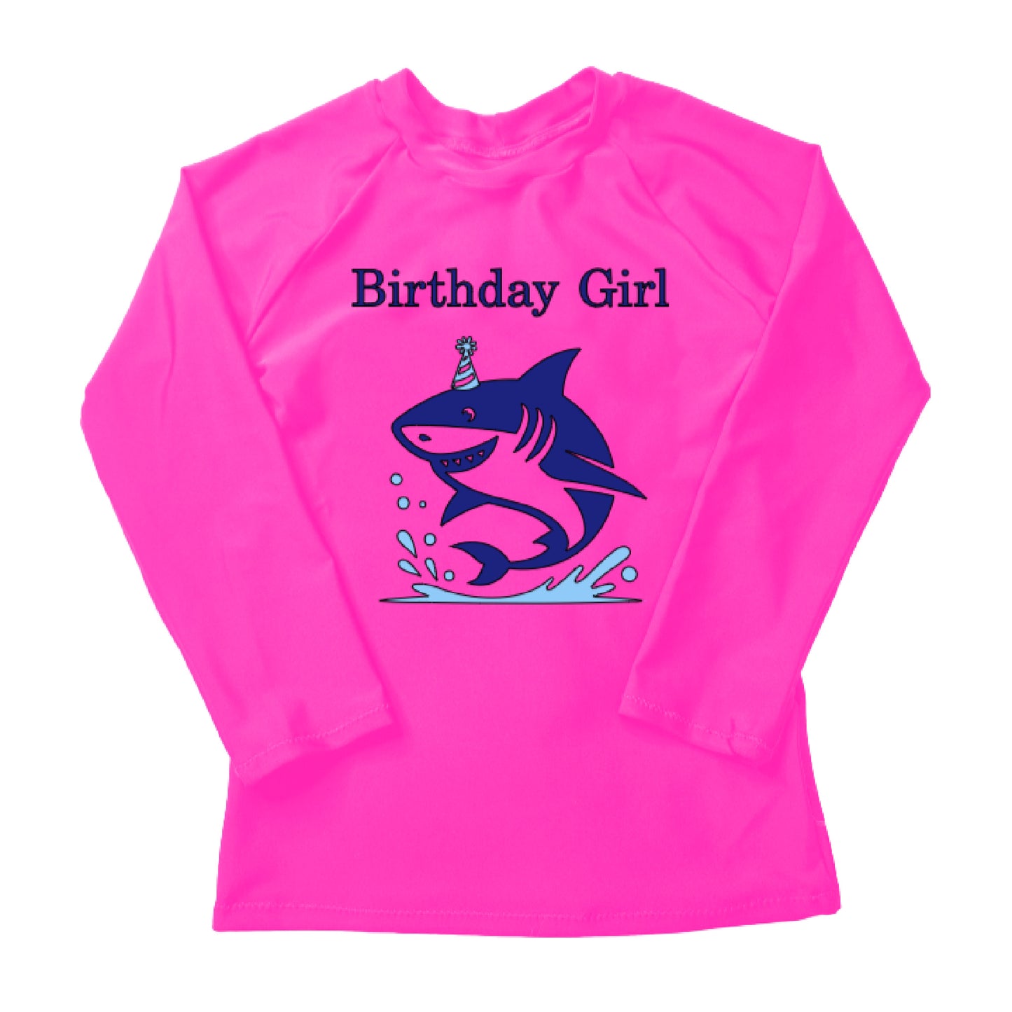 Shark Birthday Swim Shirt, Made to Order