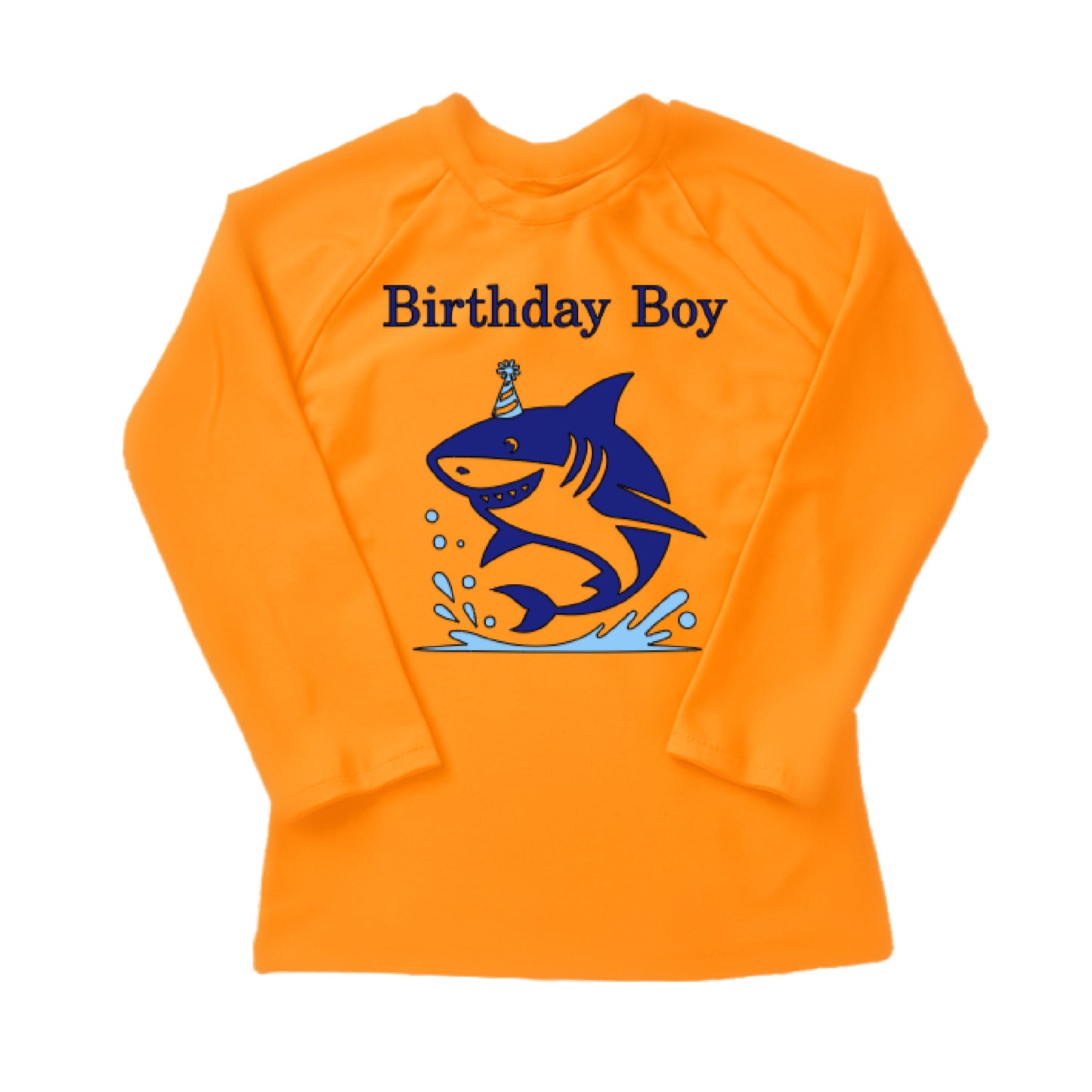 Shark Birthday Swim Shirt, Made to Order