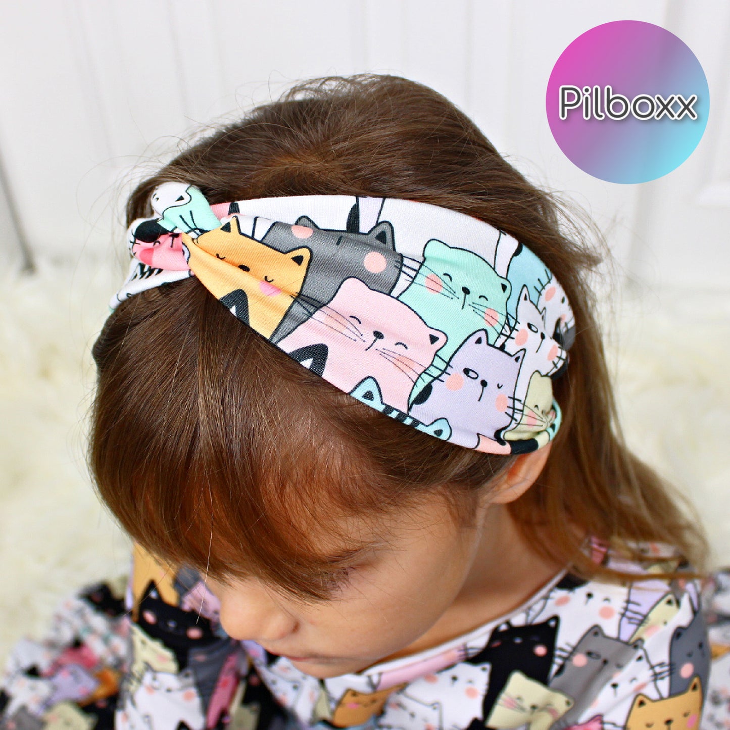 Cat Print Dress for Girls, TAT 2 weeks