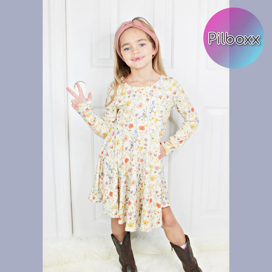 Spring Wildflower Dress for Girls, TAT 2 weeks
