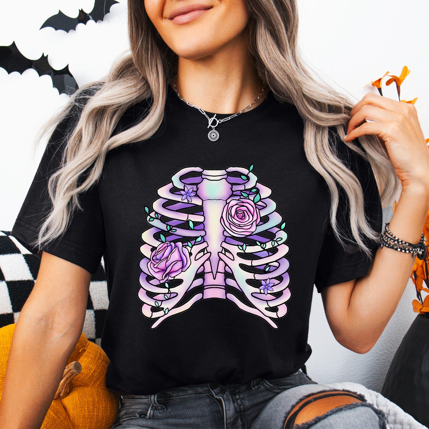 Pastel Rib Cage T-Shirt, Adult and Youth Sizes
