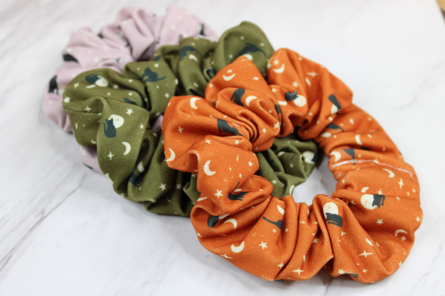 Celestial Cat Scrunchies, Set or Singles