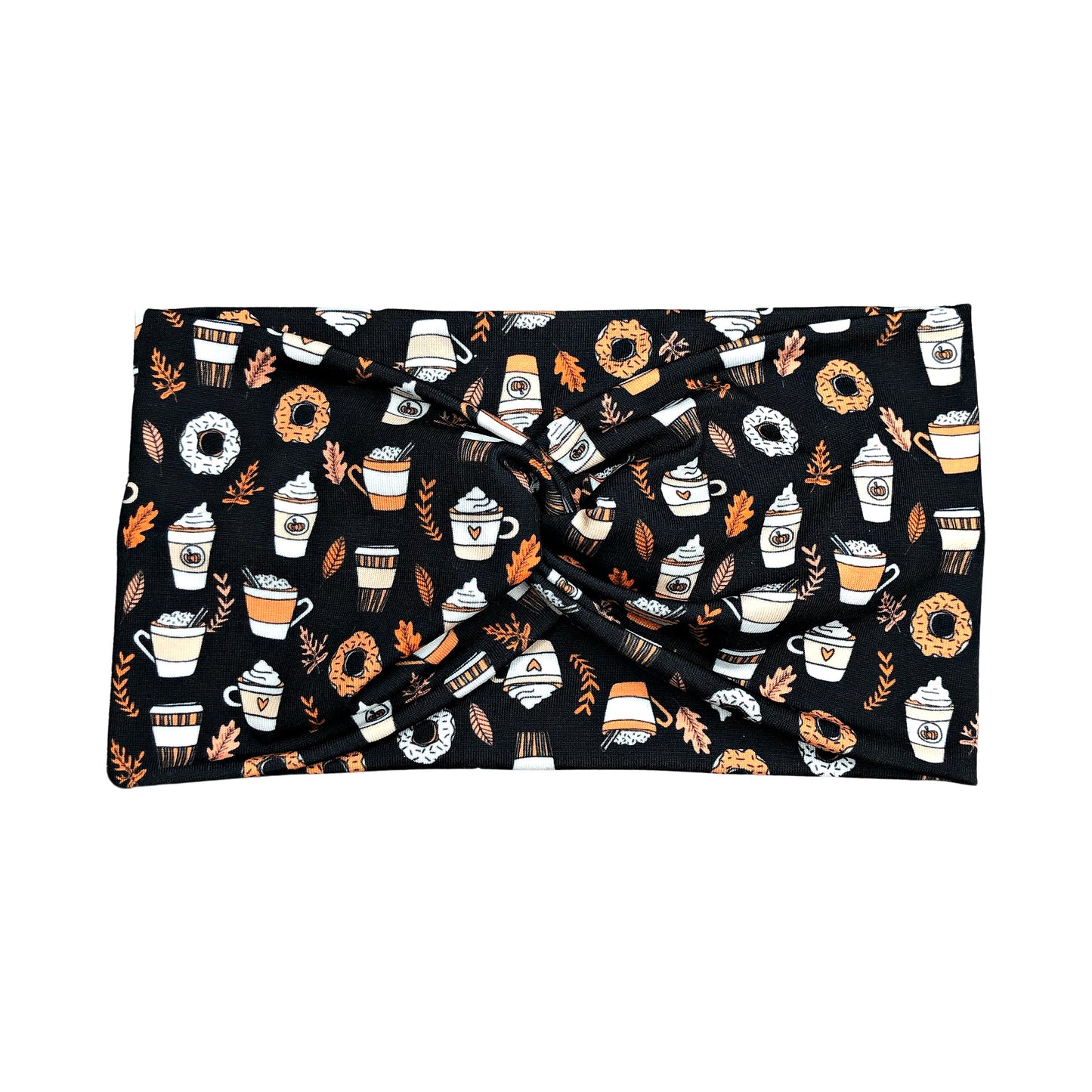 Fall Pumpkin Spice Coffee Headband for Women