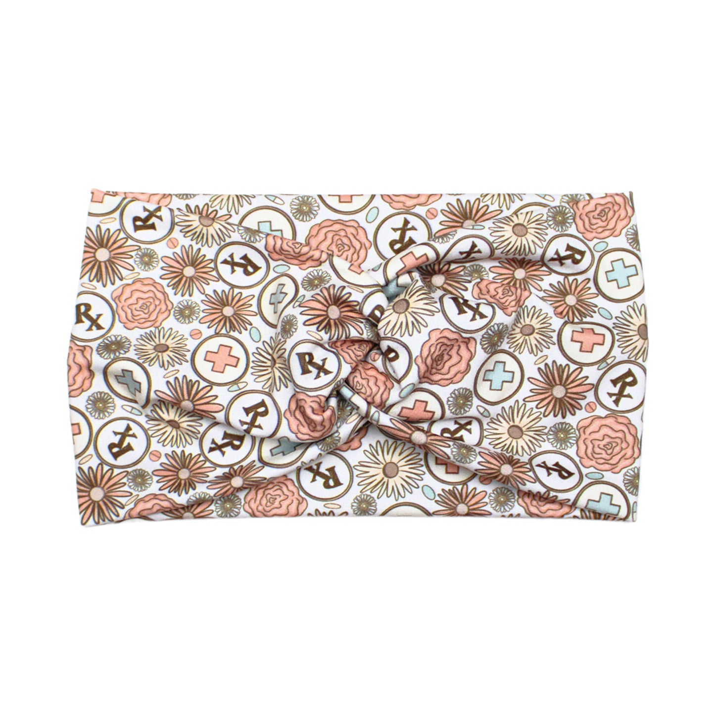 Wide Retro Pharmacist Print Headband for Women, Super Soft Collection
