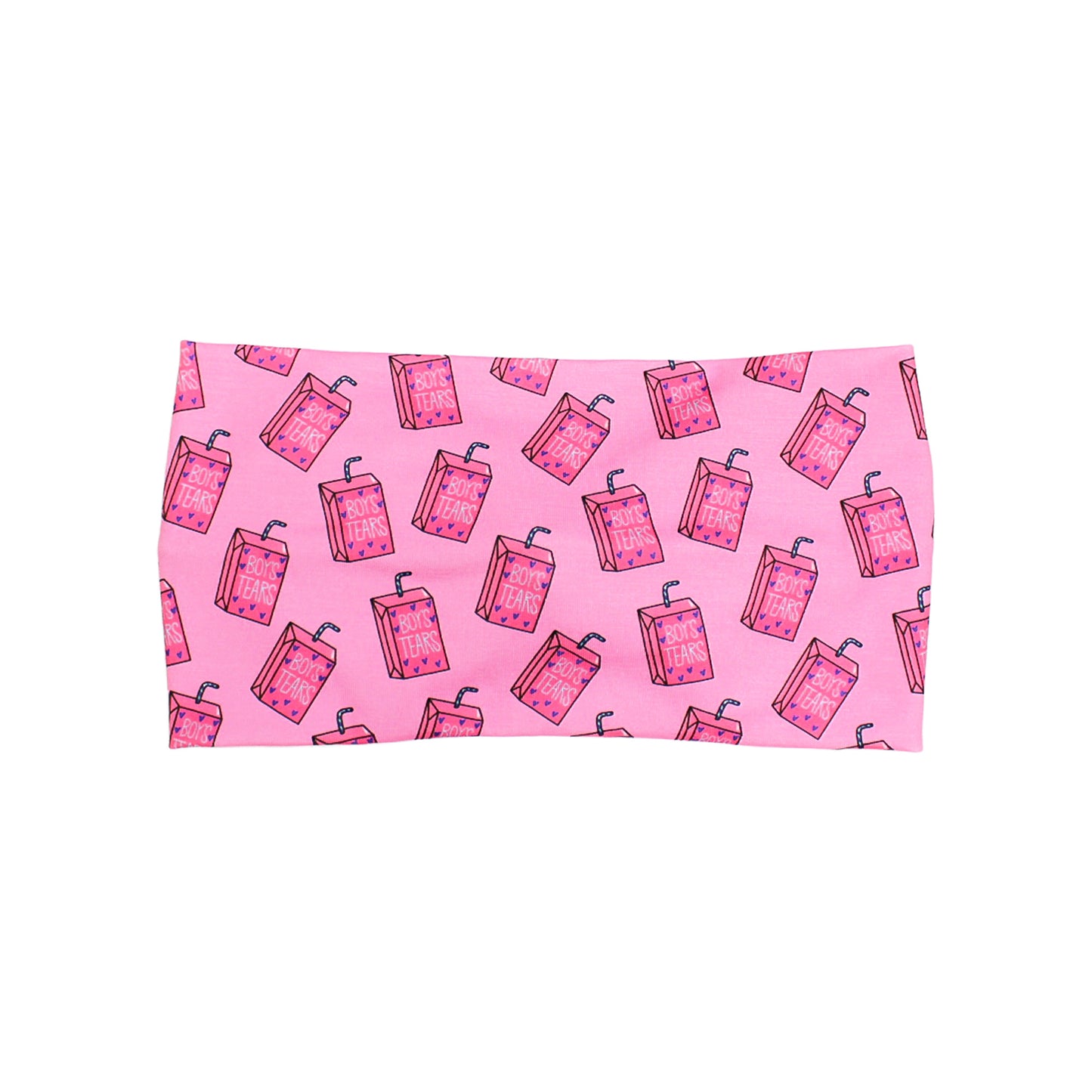 Wide Funny Juice Box Print Headband for Women, Boys Tears
