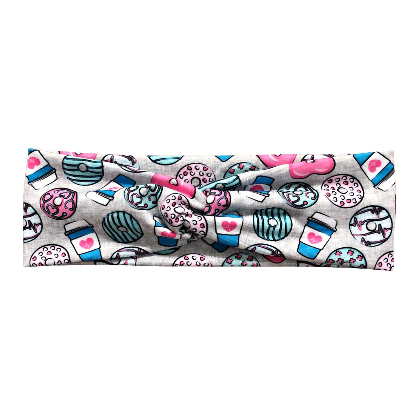 Nurse Print Donuts and Coffee Headband