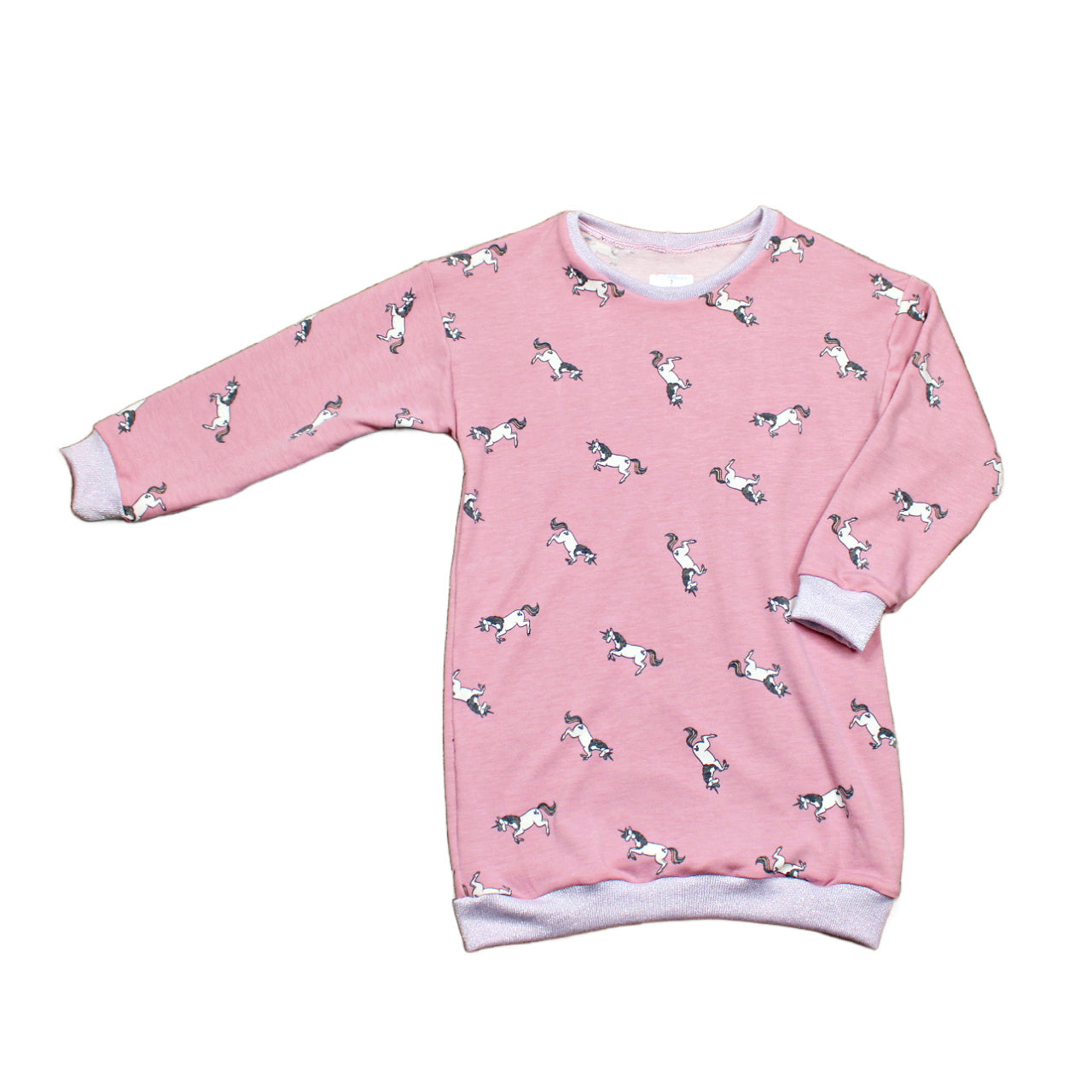 Cozy Unicorn Sweatshirt Dress for Girls, Size 7, Ready to Ship