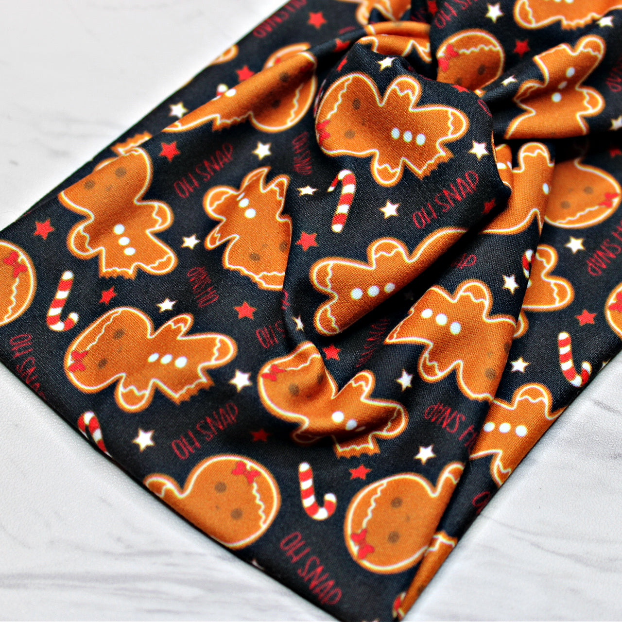 Wide Oh Snap Gingerbread Headband
