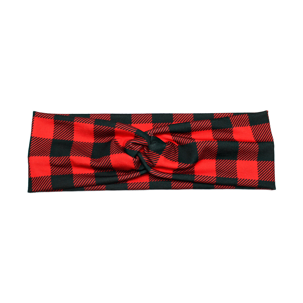 Red and Black Buffalo Plaid Headband