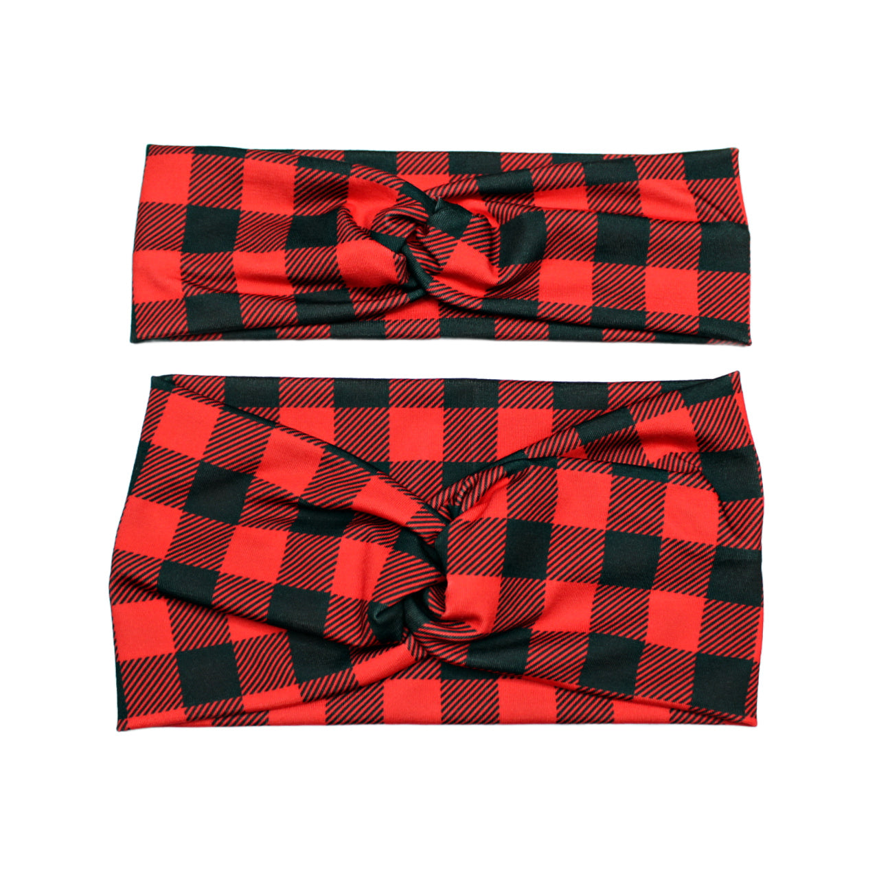 Red and Black Buffalo Plaid Headband