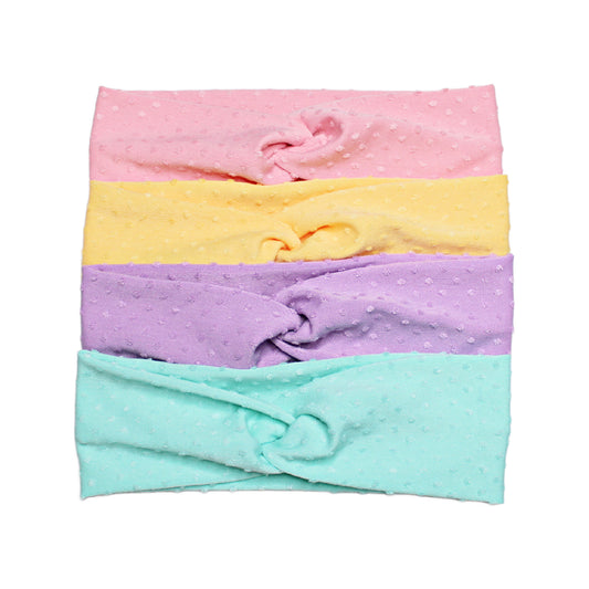 Swiss Dot Headband, Pastel Solids