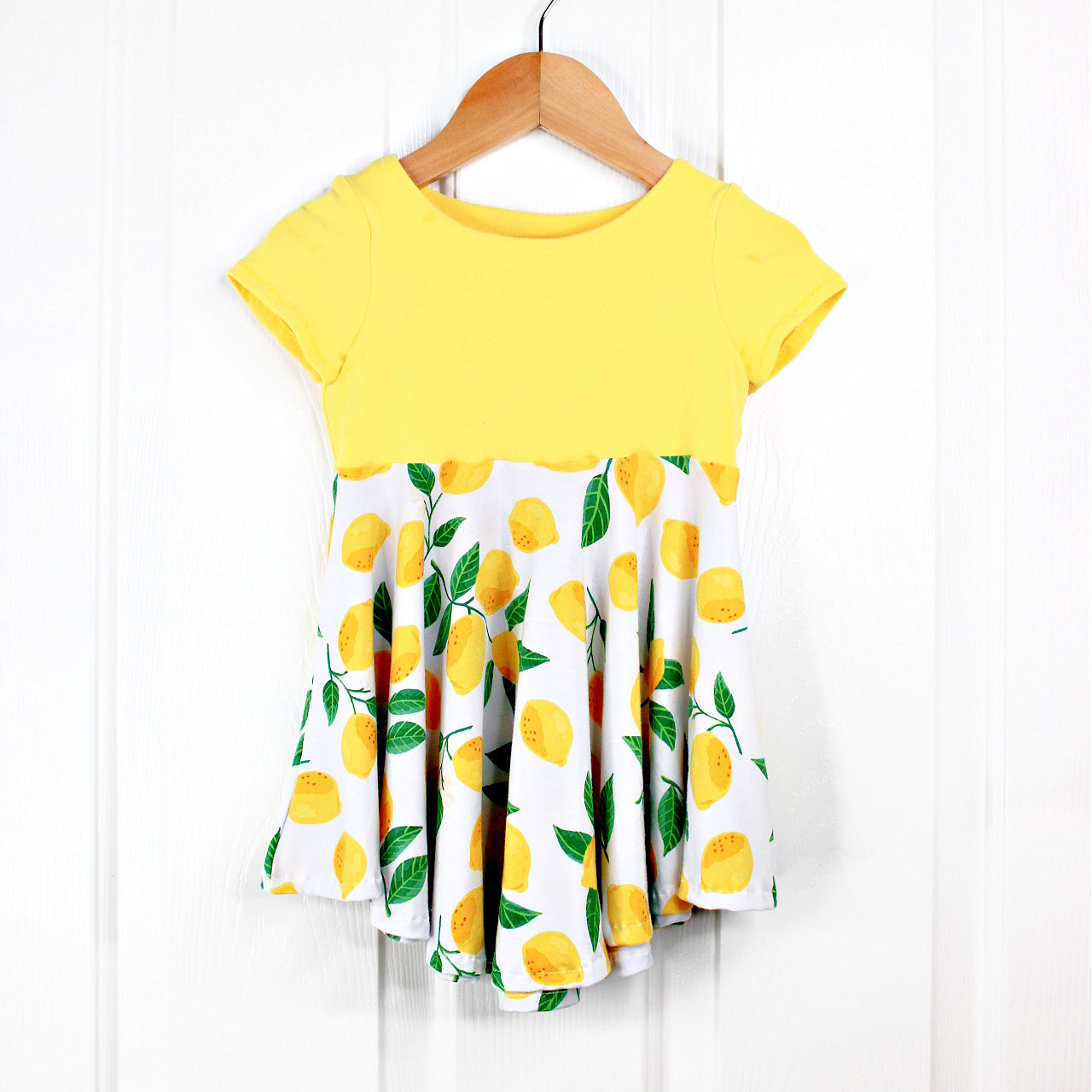 2T Lemon Sun Dress and Shorts Set, Ready to Ship