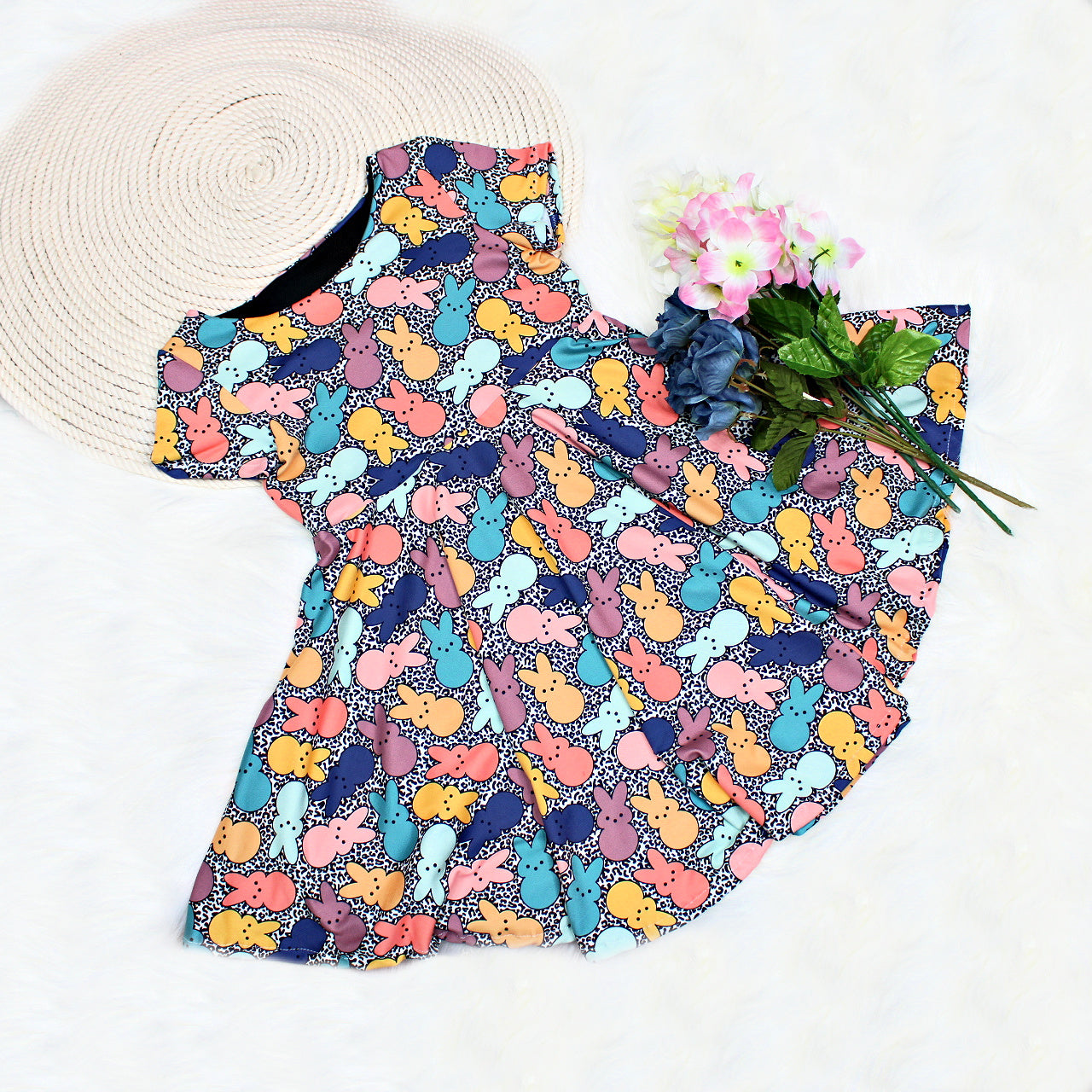 Easter Marshmallow Bunny Dress for Girls, TAT 2 weeks