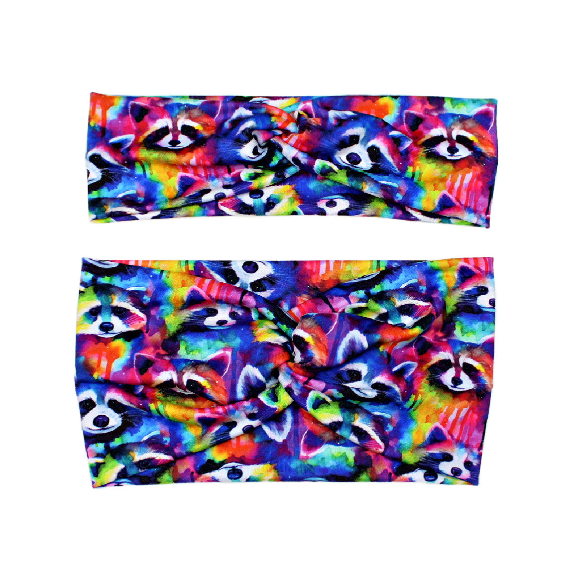 Rainbow Raccoon Headband, Super Soft Collection