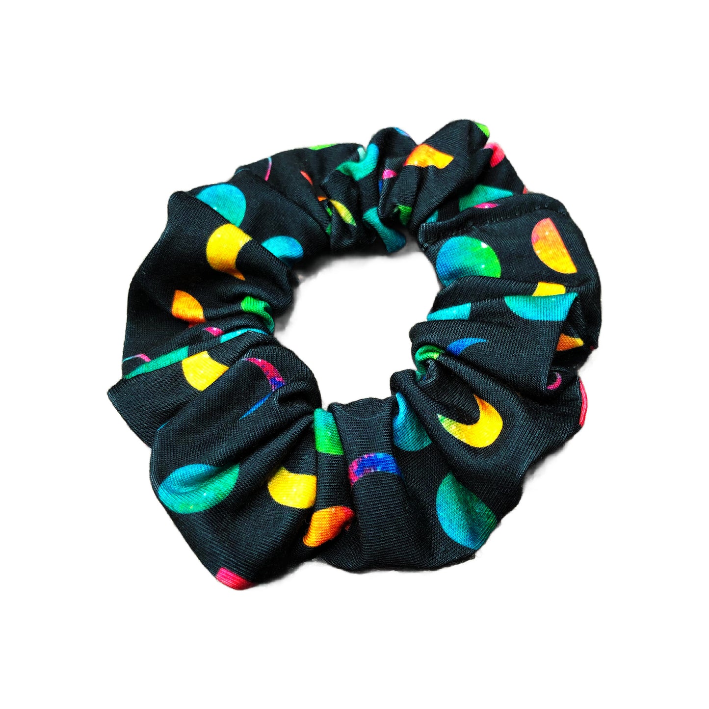 Rainbow Moon Phase Galaxy Scrunchie