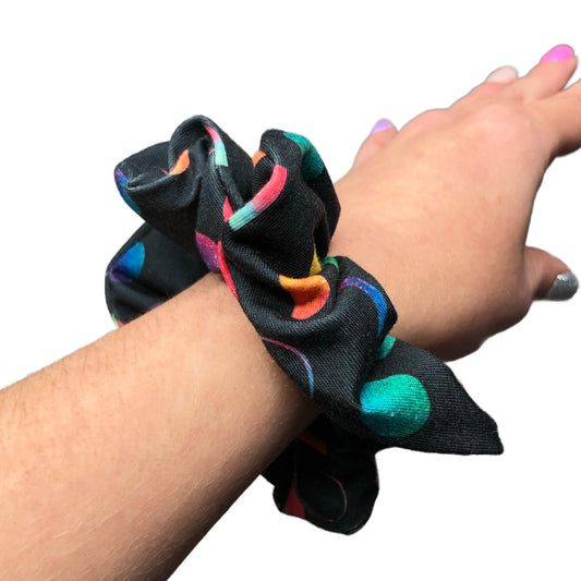 Rainbow Moon Phase Galaxy Scrunchie
