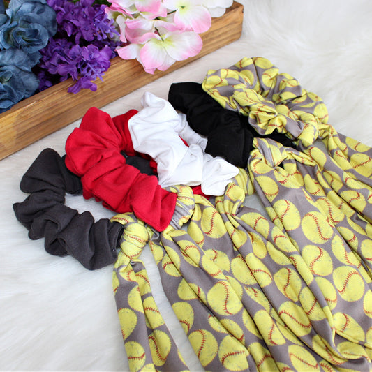 Softball Scarf Scrunchie