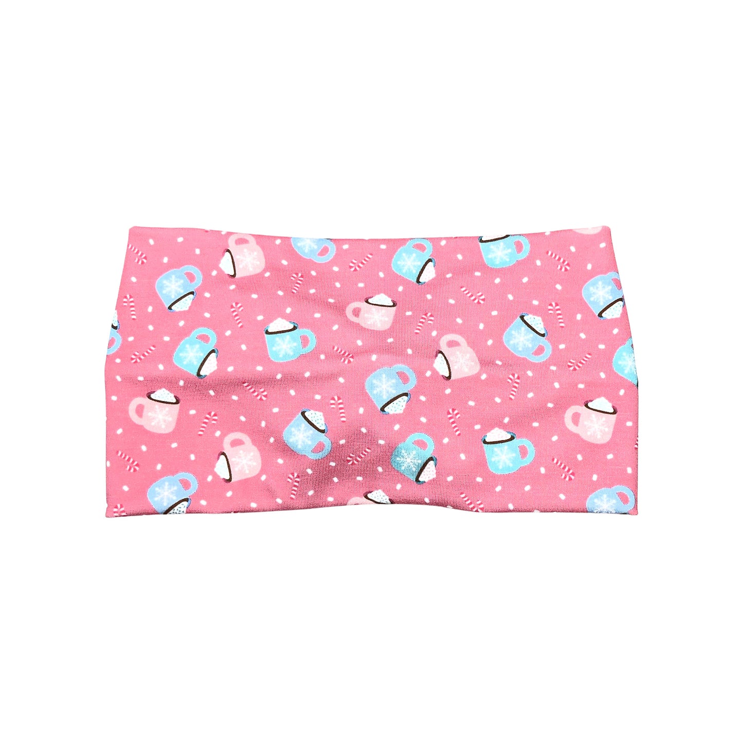 Wide Pink Winter Coffee Cups Headband