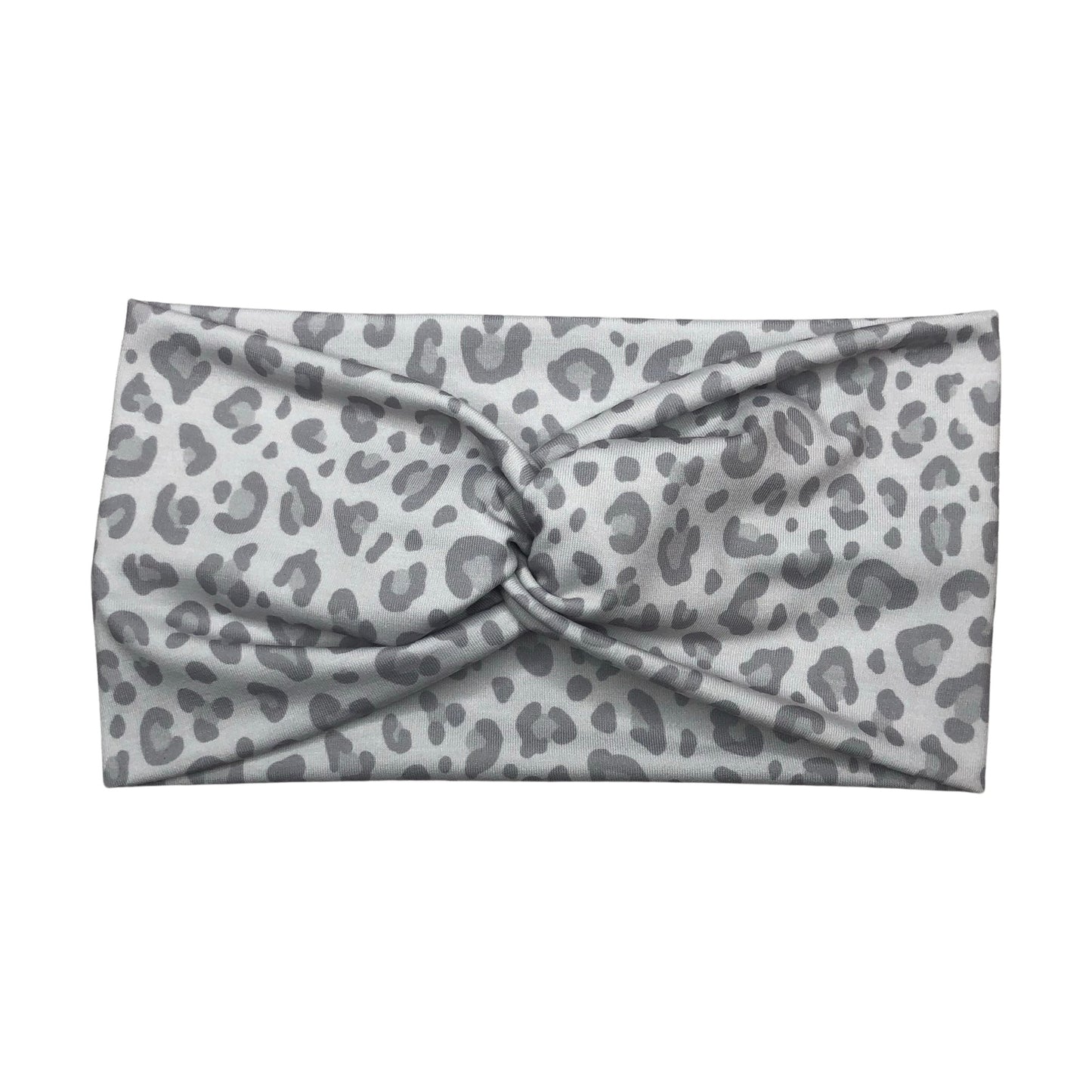 Gray Leopard Print Headband