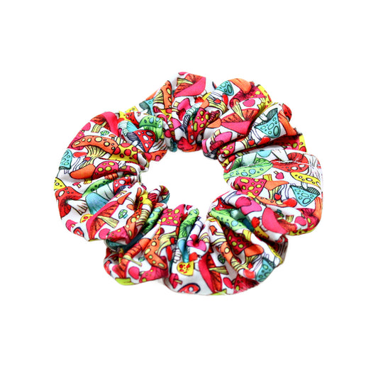 Colorful Mushroom Scrunchie
