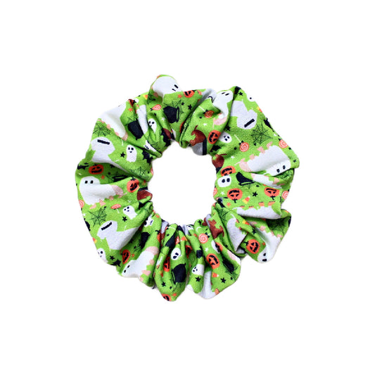 Green Halloween Dachshund Scrunchie