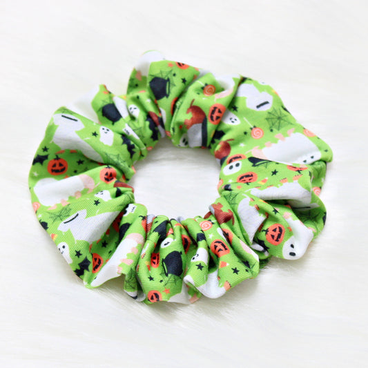 Green Halloween Dachshund Scrunchie