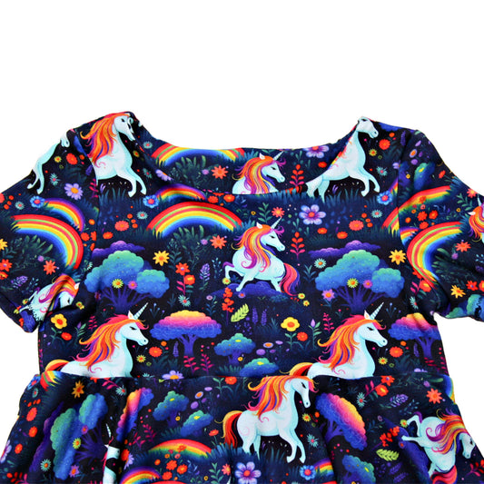 Magical Unicorn Twirly Dress for Girls, Made to Order, TAT 2-3 weeks