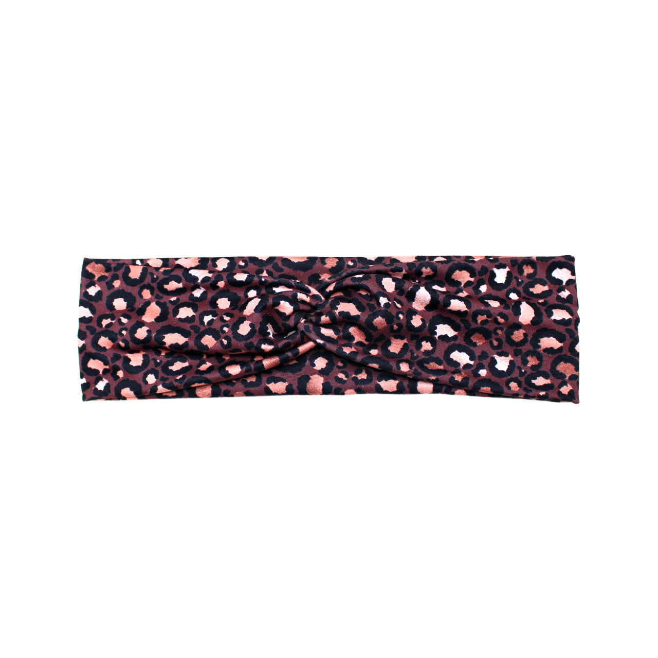 Burgundy and Gold Cheetah Print Headband